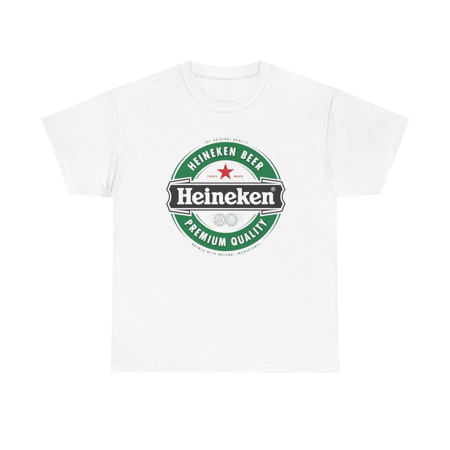 Heineken Graphic T Shirt Vintage Beer logo Retro Gift Unisex Heavy Cotton Tee