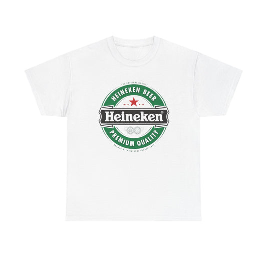 Heineken Graphic T Shirt Vintage Beer logo Retro Gift Unisex Heavy Cotton Tee