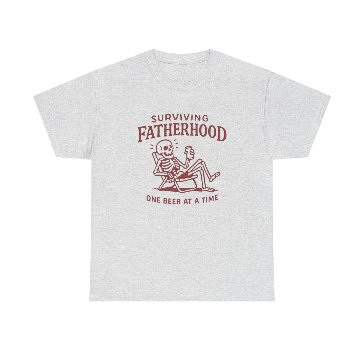 Surviving Fatherhood One Beer At A Time Graphic T Shirt Unisex Heavy Cotton Tee