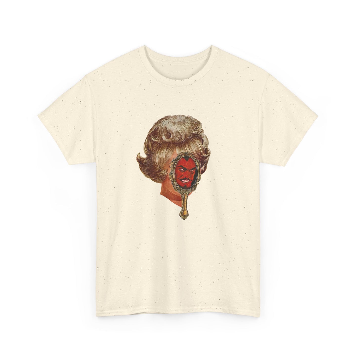 Devil In The Mirror Vintage Graphic T-Shirt Women's Heavy Comfy Cotton Tee