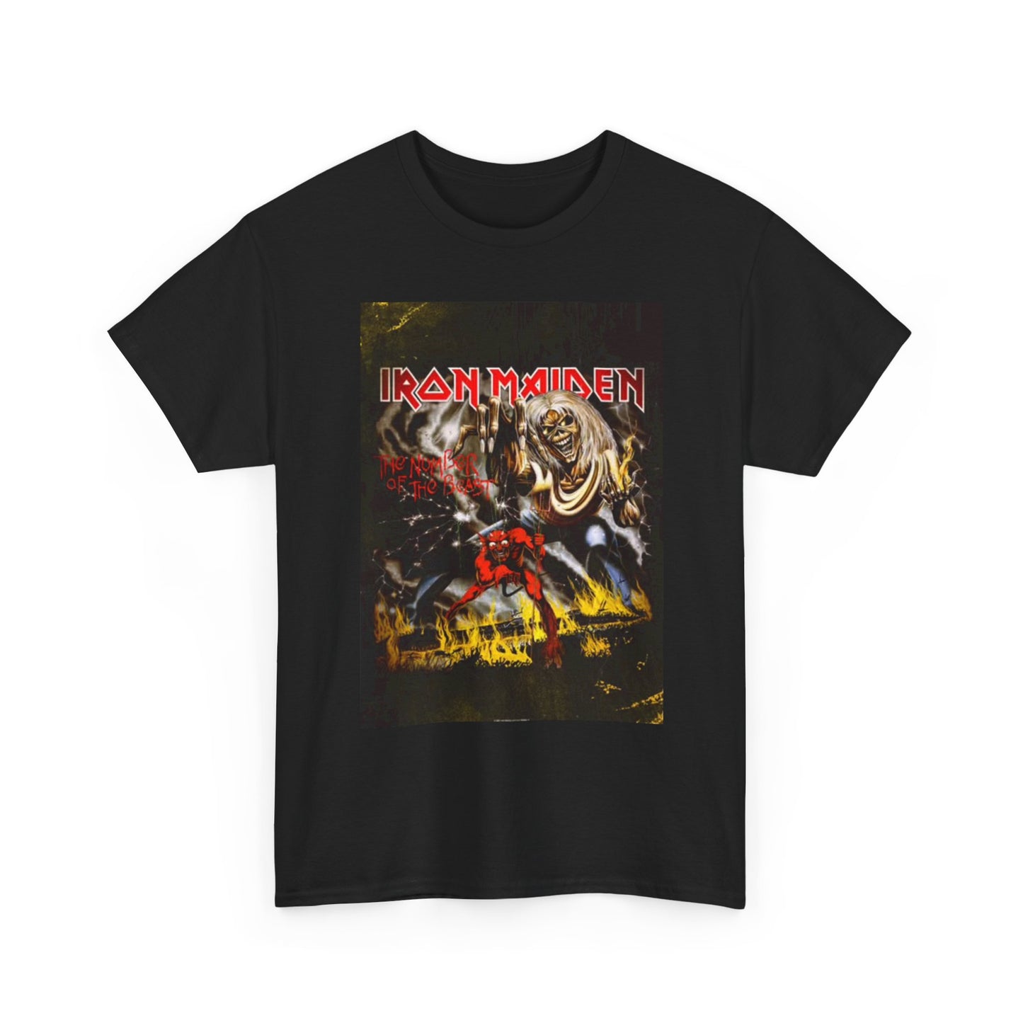 Iron Maiden Graphic T Shirt Vintage Rock Merch Unisex Heavy Cotton Tee
