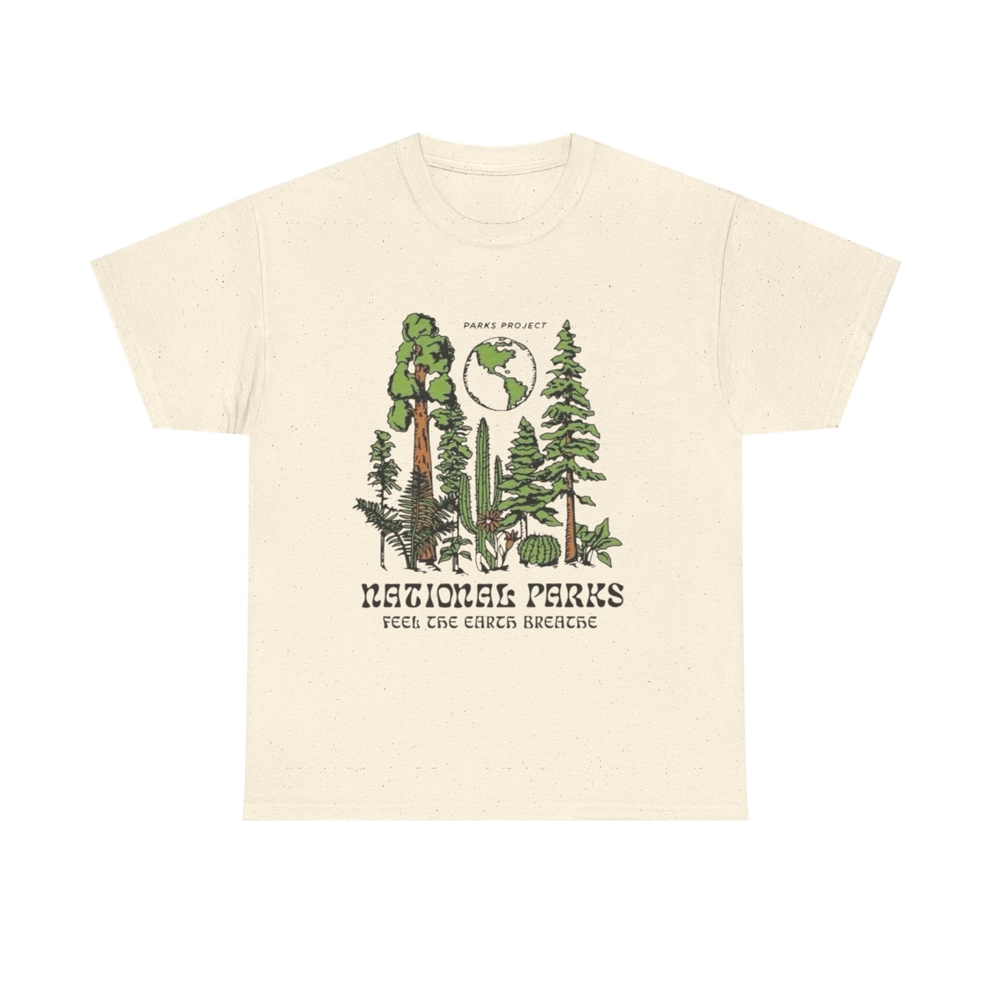 National Parks Feel The Earth Breath Graphic T Shirt Unisex Heavy Cotton Tee