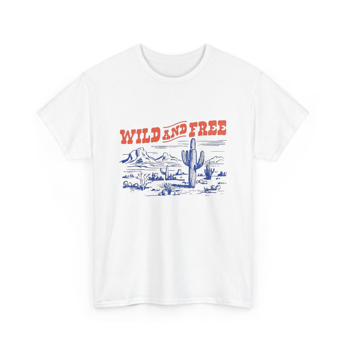 Wild And Free Western Graphic T Shirt Unisex Heavy Cotton Tee