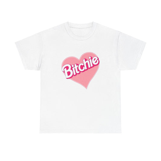 Bitchie Heart Funny Graphic T Shirt Unisex Heavy Cotton Tee Gift