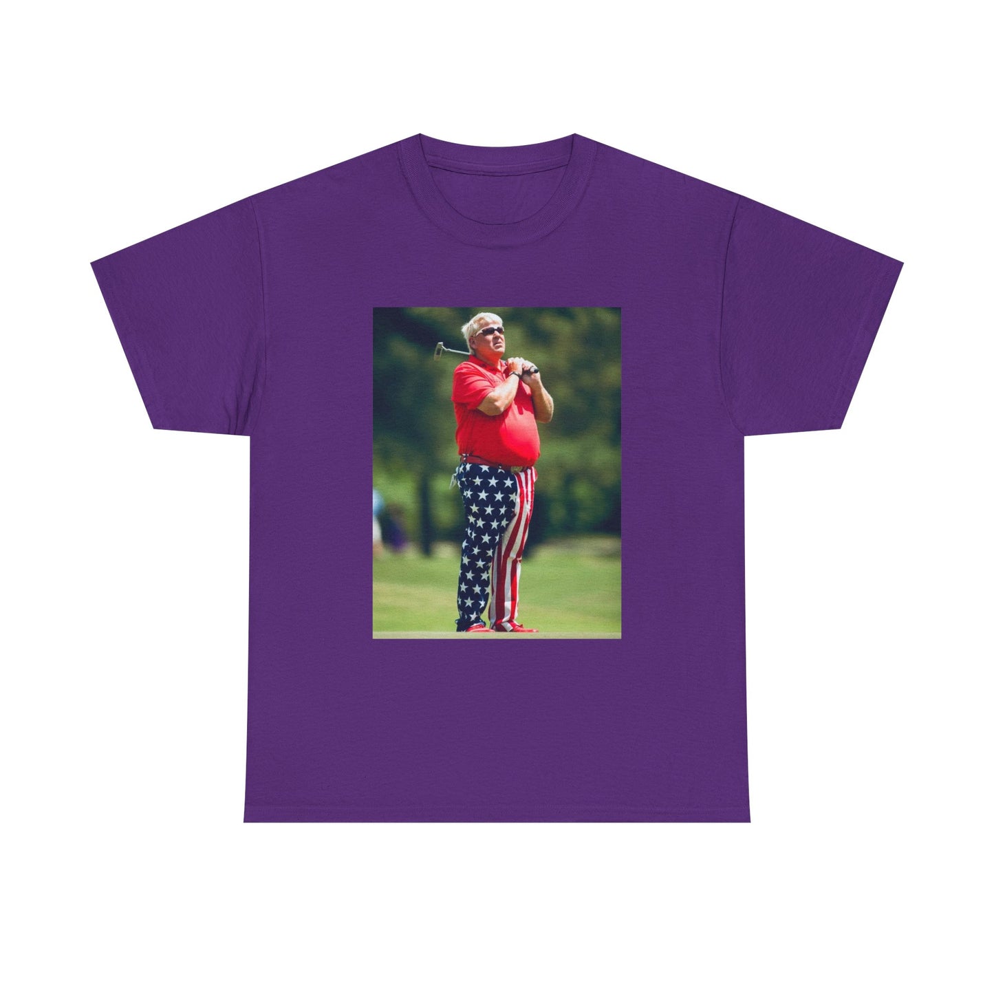 John Daly Tshirt Golf American Flag Masters Tiger woods Unisex Heavy Cotton Tee