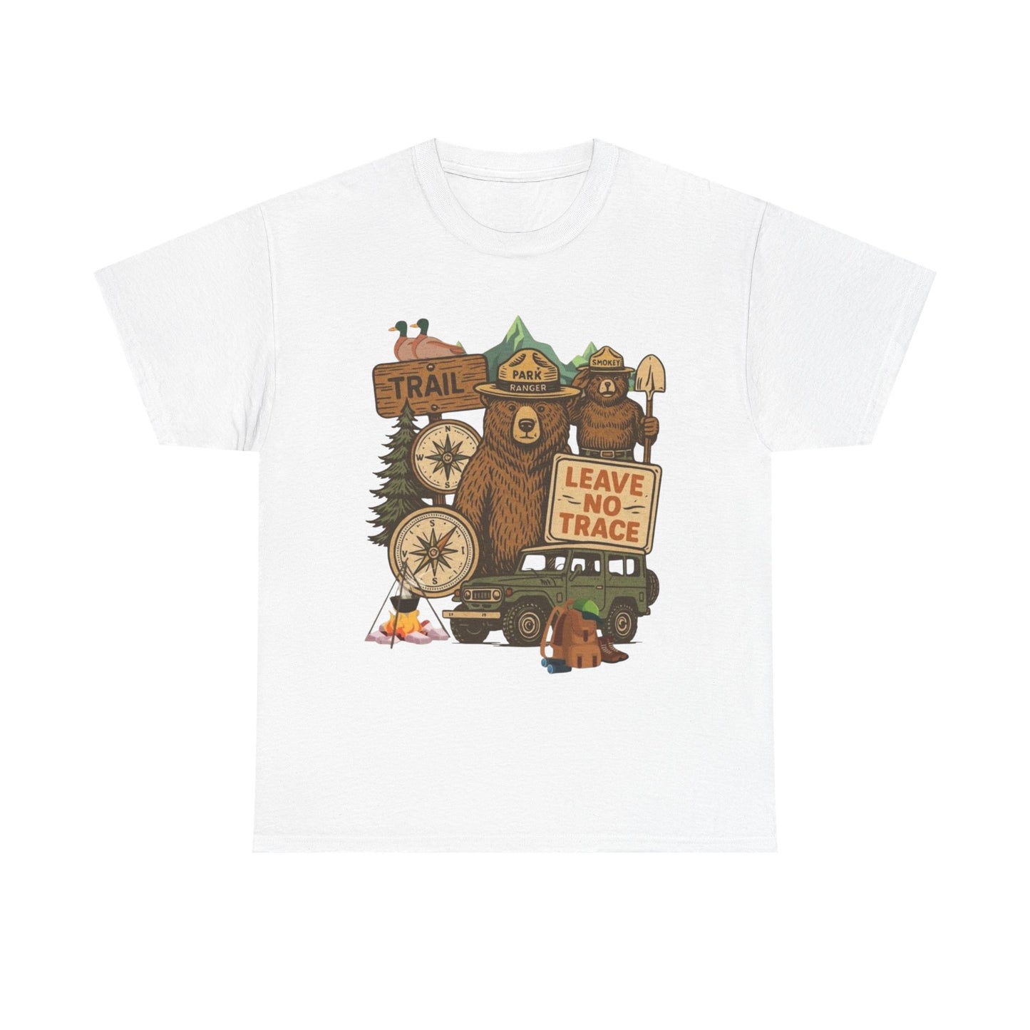 Leave No Trace Camping Graphic T Shirt NEW Adult Tee