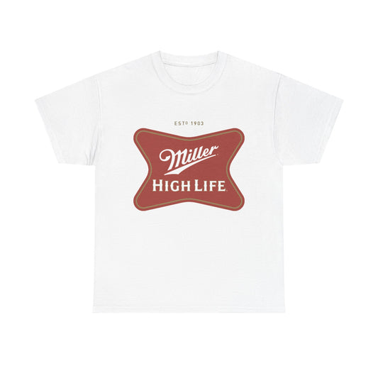 HIgh Life Beer Retro Graphic T Shirt Unisex Heavy Cotton Tee