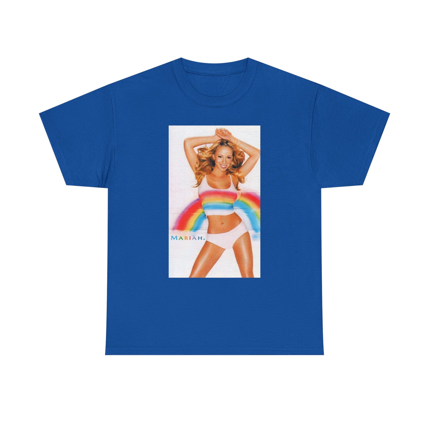 Mariah Carey T-shirt vintage Adam Sandler retro rainbow Unisex Heavy Cotton Tee