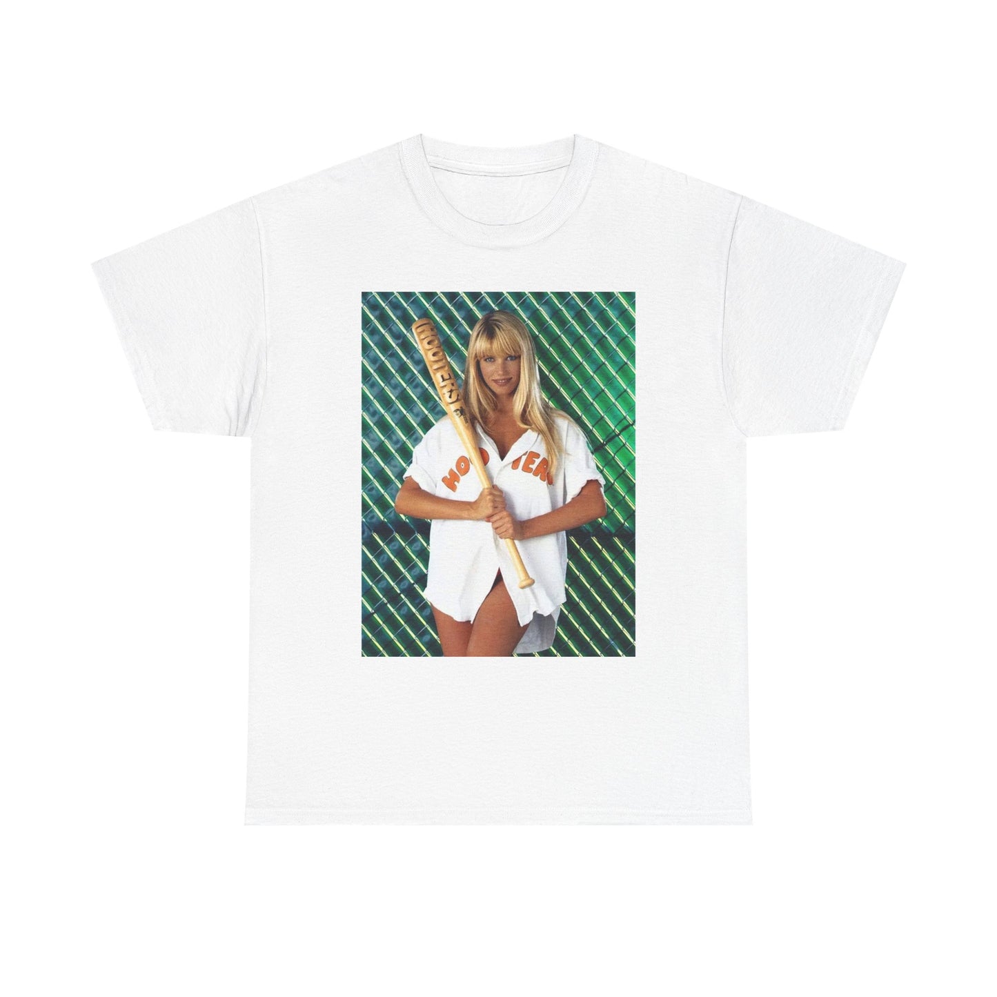 Hooters Baseball Model Blonde T Shirt Unisex Heavy Cotton Tee Gift