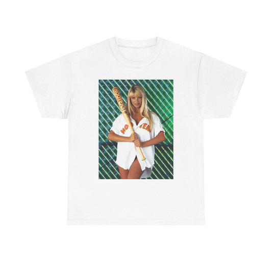 Hooters Baseball Model Blonde T Shirt Unisex Heavy Cotton Tee Gift
