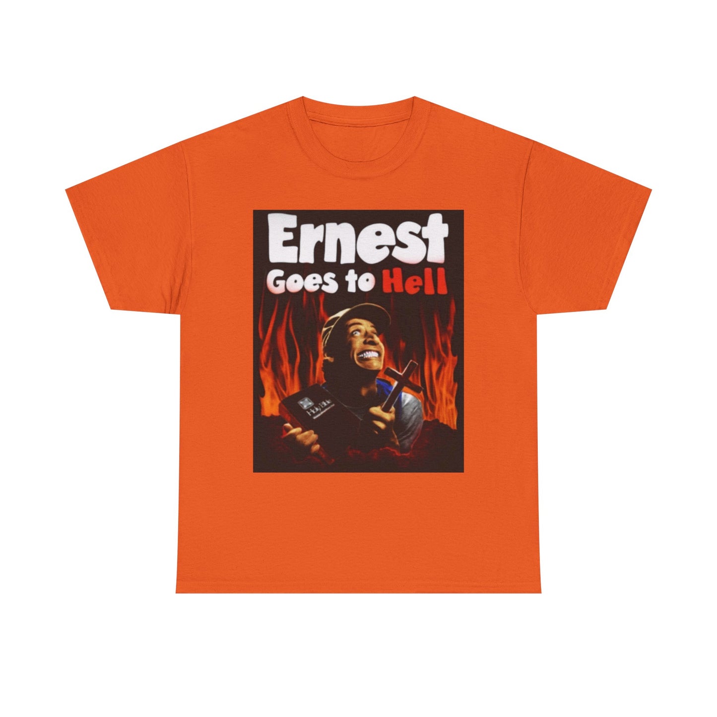 Ernest Goes To Hell Graphic T Shirt Funny Vintage Poster Unisex Heavy Cotton Tee