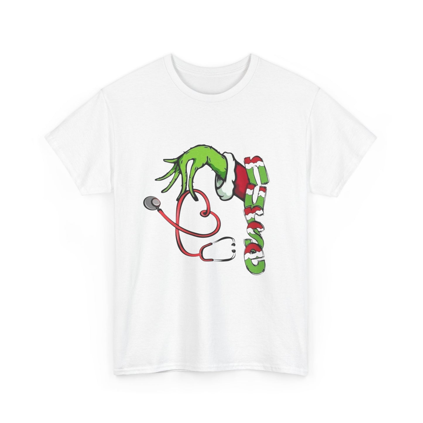 Nurse Christmas Grinch Holidays Graphic T Shirt NEW Unisex Heavy Cotton Tee