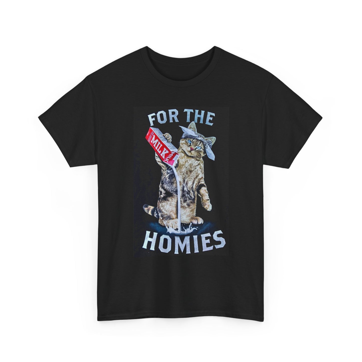 For The Homies Graphic T Shirt Funny Cat Kitty Unisex Heavy Cotton Tee
