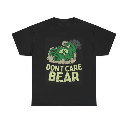 Don't Care Bear Tshirt weed Comfy Graphic Jerry Garica Unisex Heavy Cotton Tee