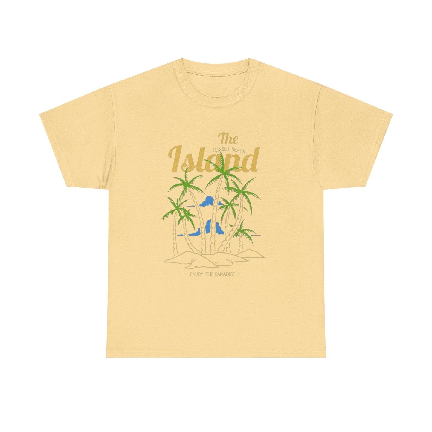 Sunset Beach Graphic T Shirt NEW Unisex Heavy Cotton Tee