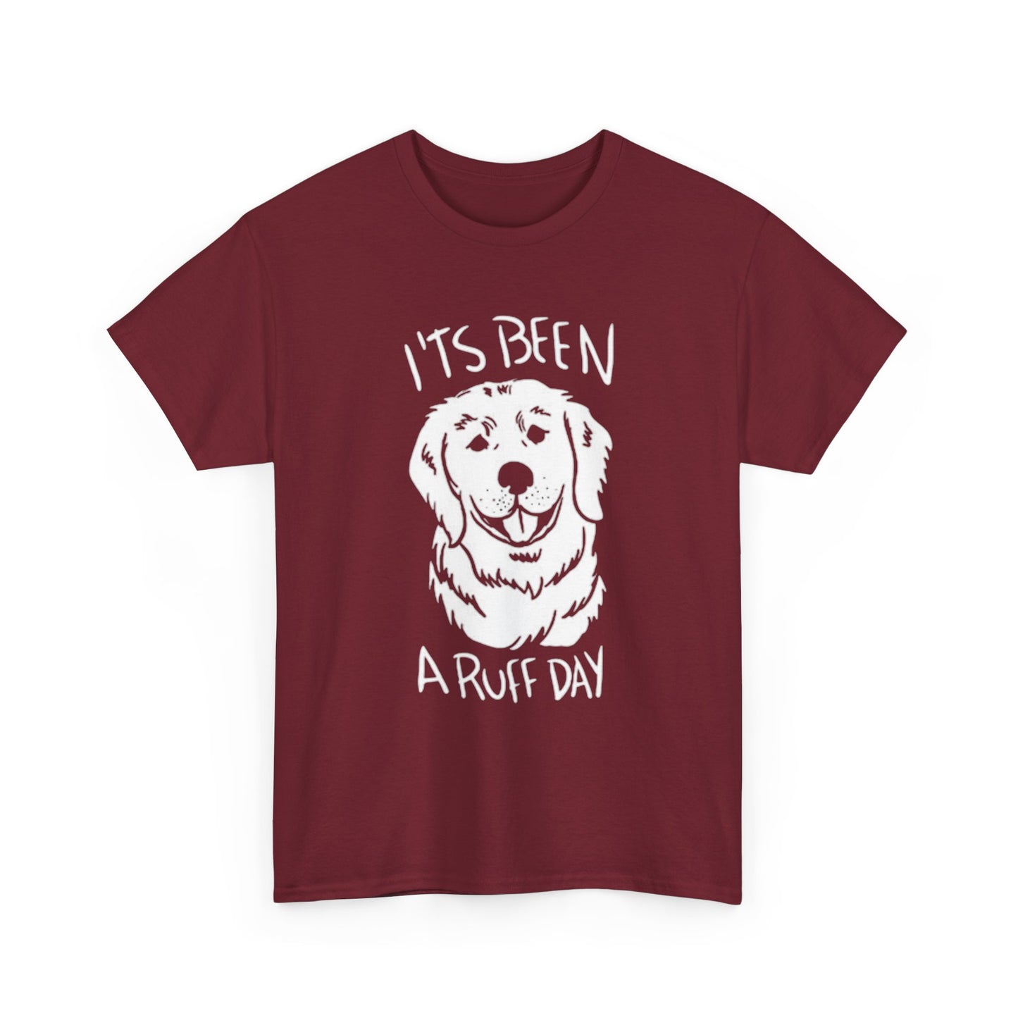 Its Been A Ruff Day Funny Golden Retriever Graphic T Shirt Unisex Heavy Cotton
