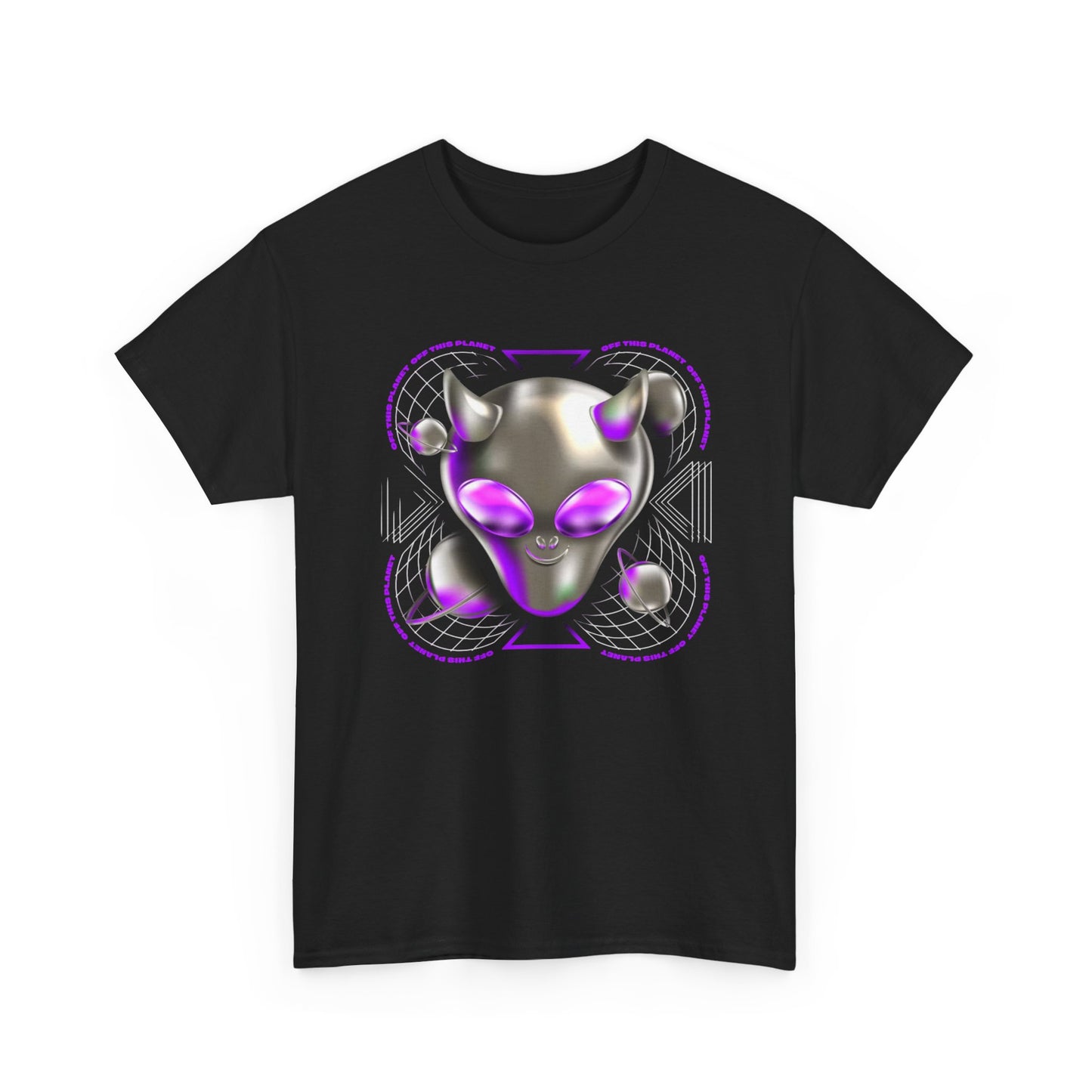 Techno Aliens Graphic T Shirt NEW Adult Unisex Heavy Cotton Tee
