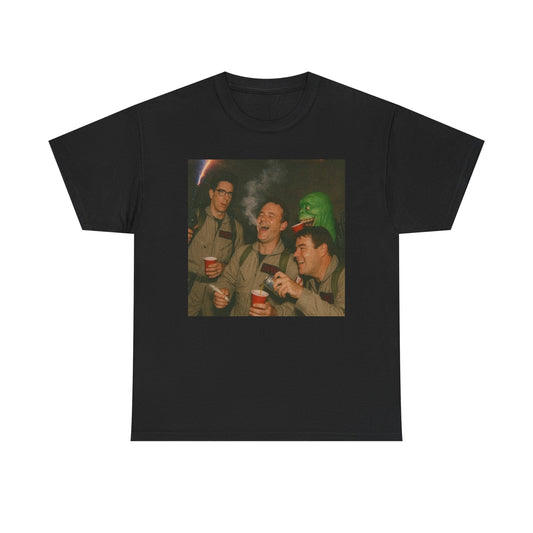 Ghostbusters Partying Funny Graphic T Shirt S-5XL NEW Unisex Cotton Tee