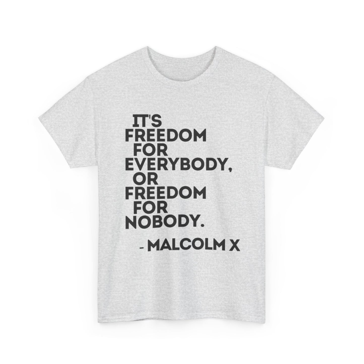 Malcolm X Quotes Retro Graphic T Shirt Heavy Cotton Tee NEW Gift