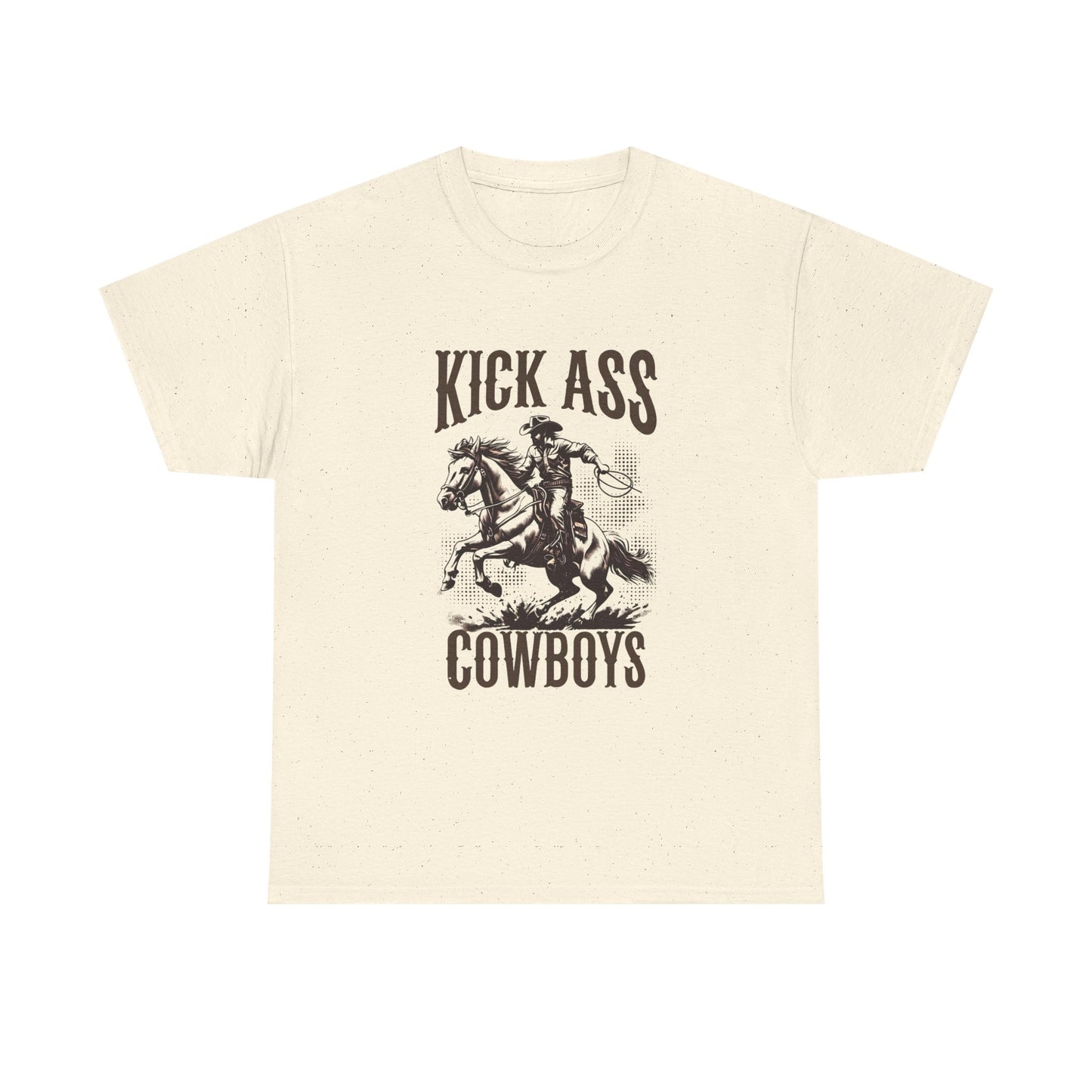 Kick Ass Cowboys Graphic T Shirt ALL SIZES Tee Unisex Heavy Cotton