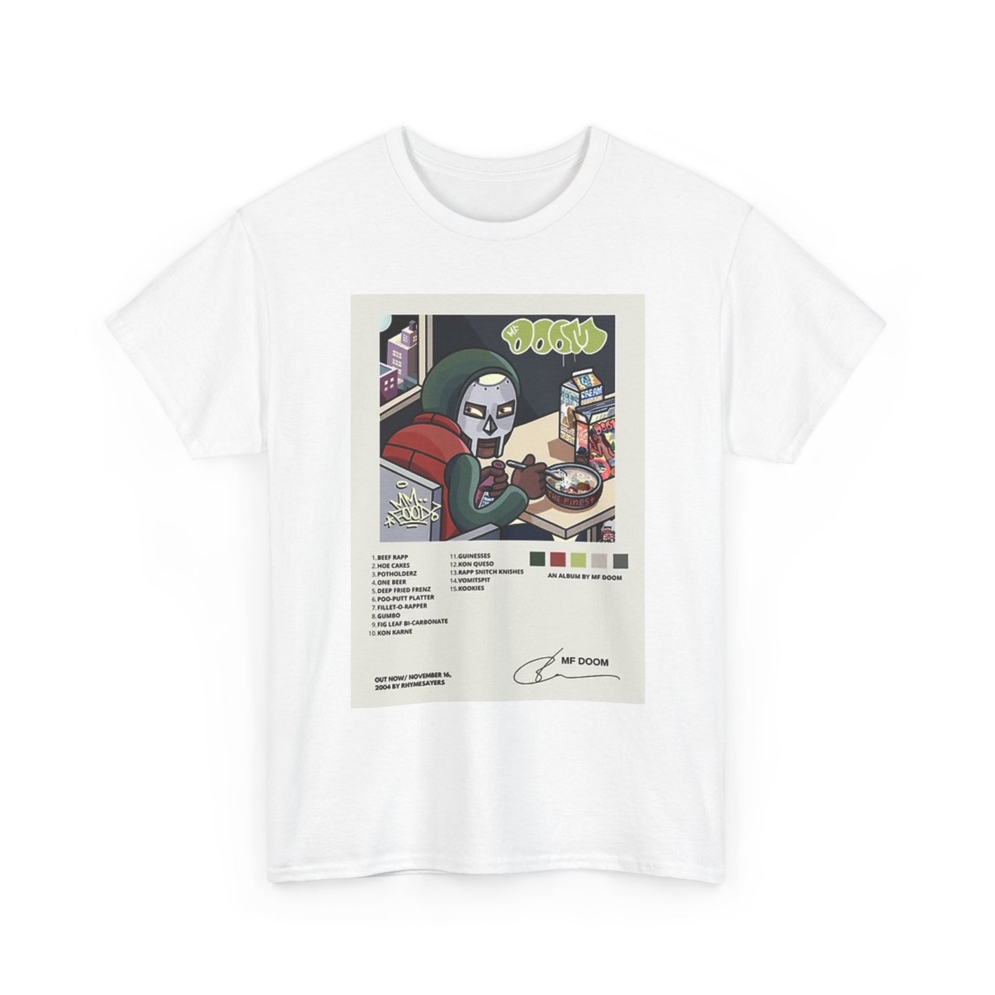 MF Doom Graphic T Shirt Vintage Gaming Cartoon Unisex Heavy Cotton Tee