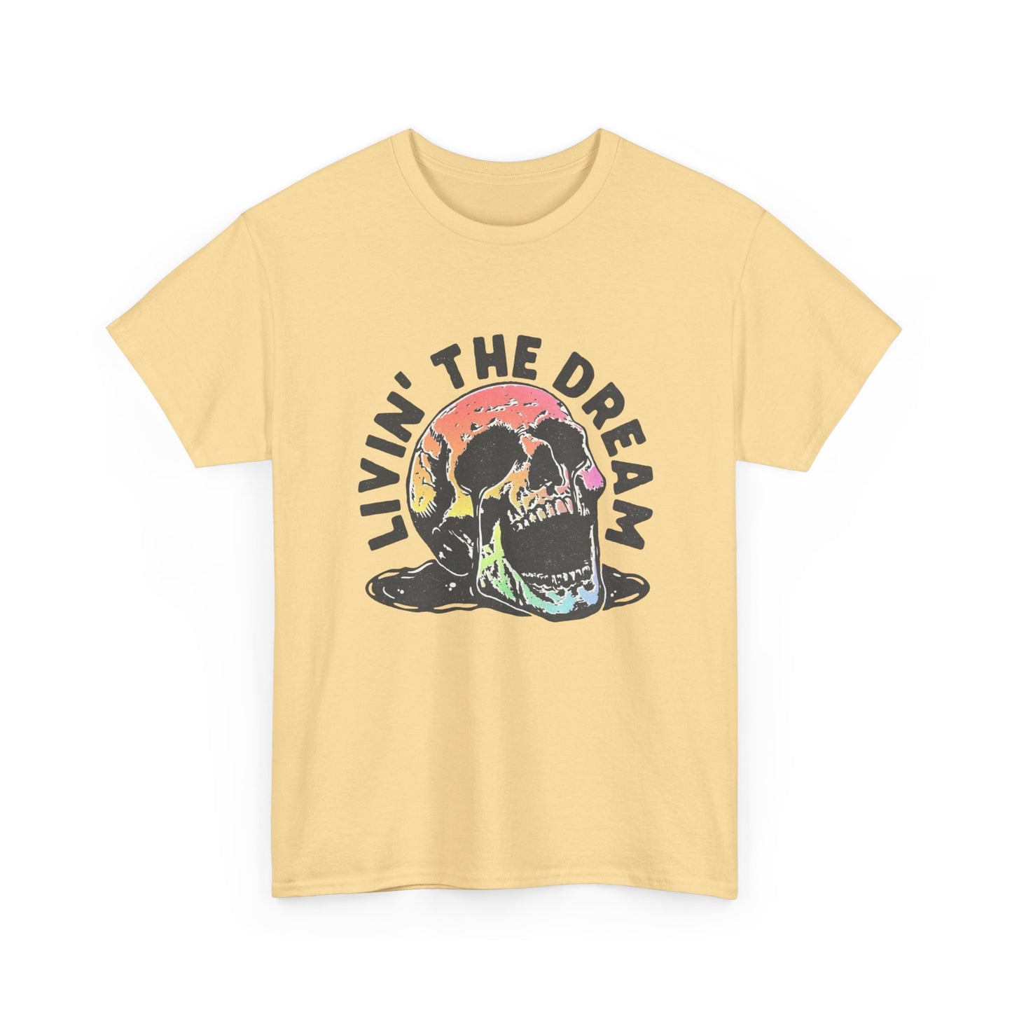 Living The Dream Graphic T Shirt ADULT NEW Heavy Cotton Tee