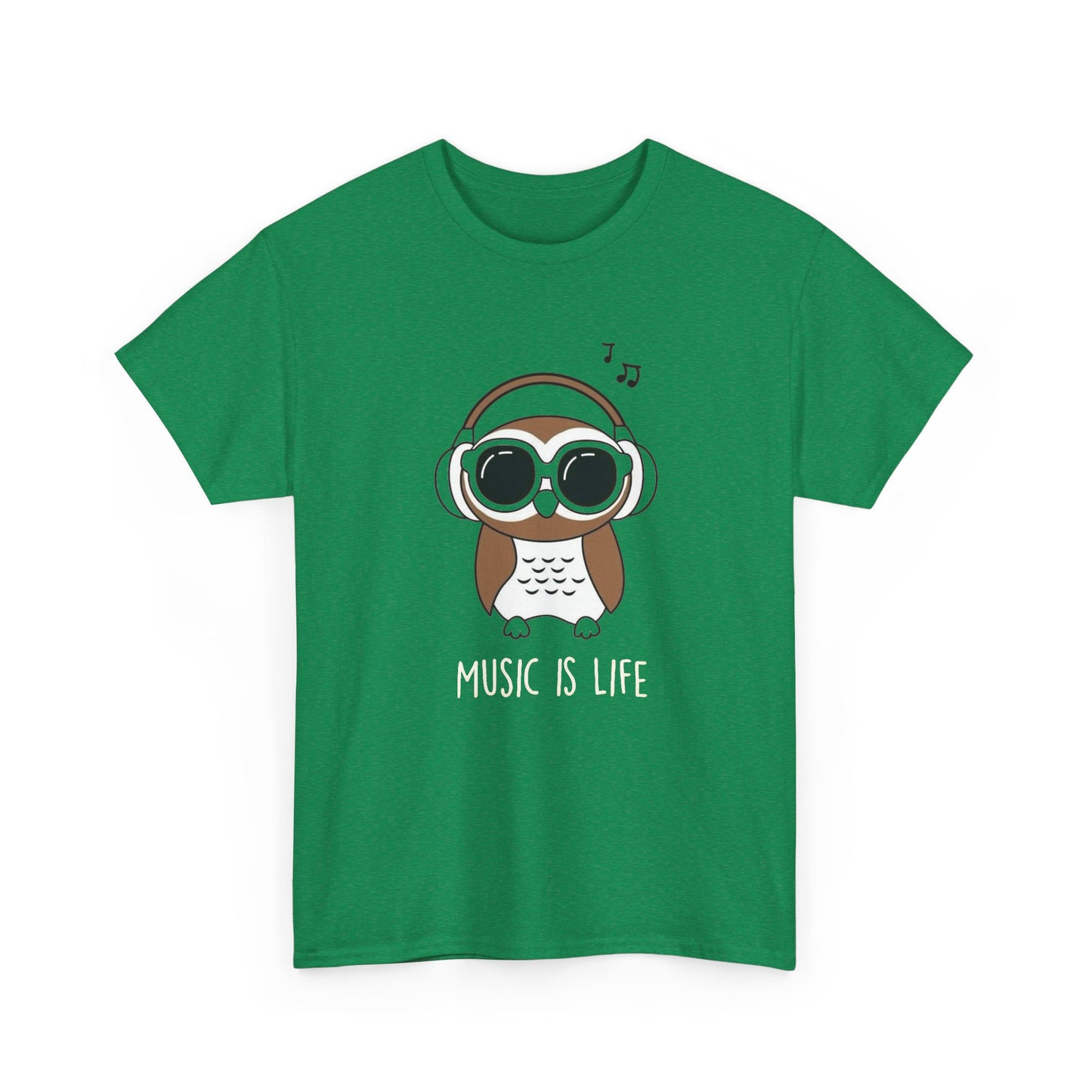Music Is Life Graphic T Shirt Unisex Heavy Cotton Tee