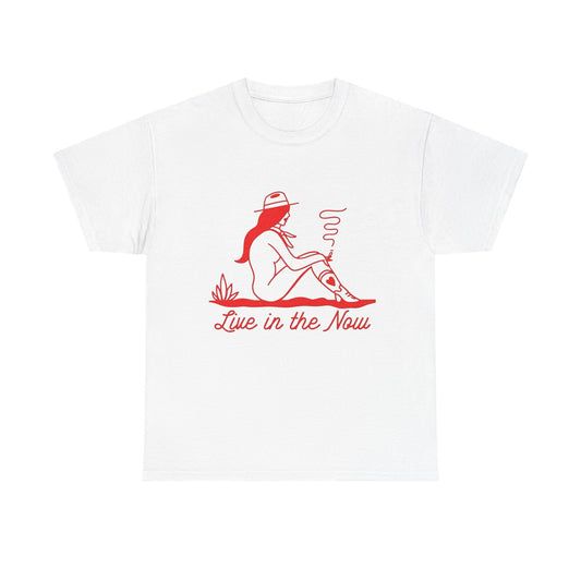 Live In The Now Cowgirl Graphic T-Shirt Cotton Tee New Gift Vintage