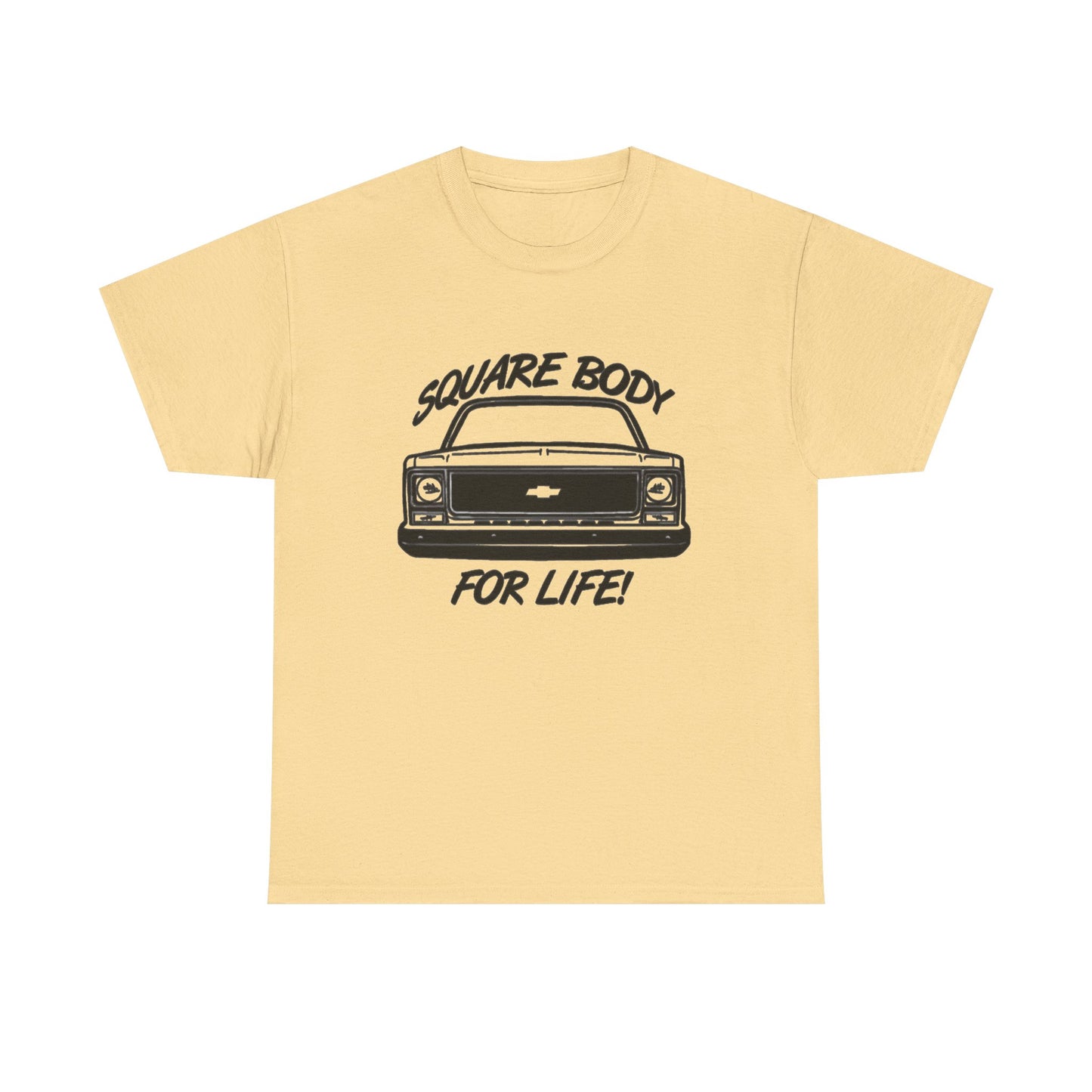 Squarebody For Life Chevy Graphic T Shirt Unisex Heavy Cotton Tee NEW