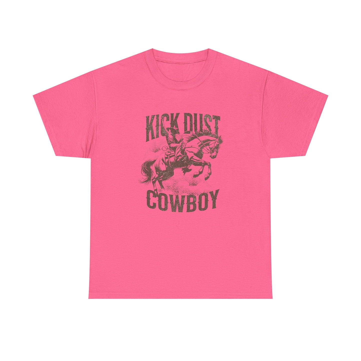 Kick Dust Cowboy Graphic T Shirt Womens Heavy Cotton Tee