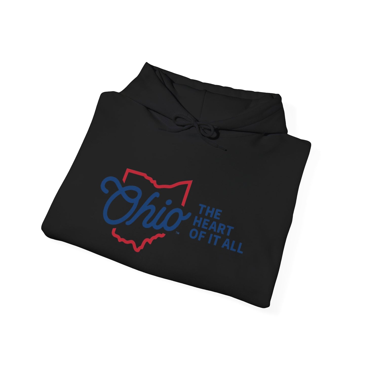 Ohio The Heart Of It All Graphic Hoodie Unisex Heavy Blend™ Hooded Sweatshirt