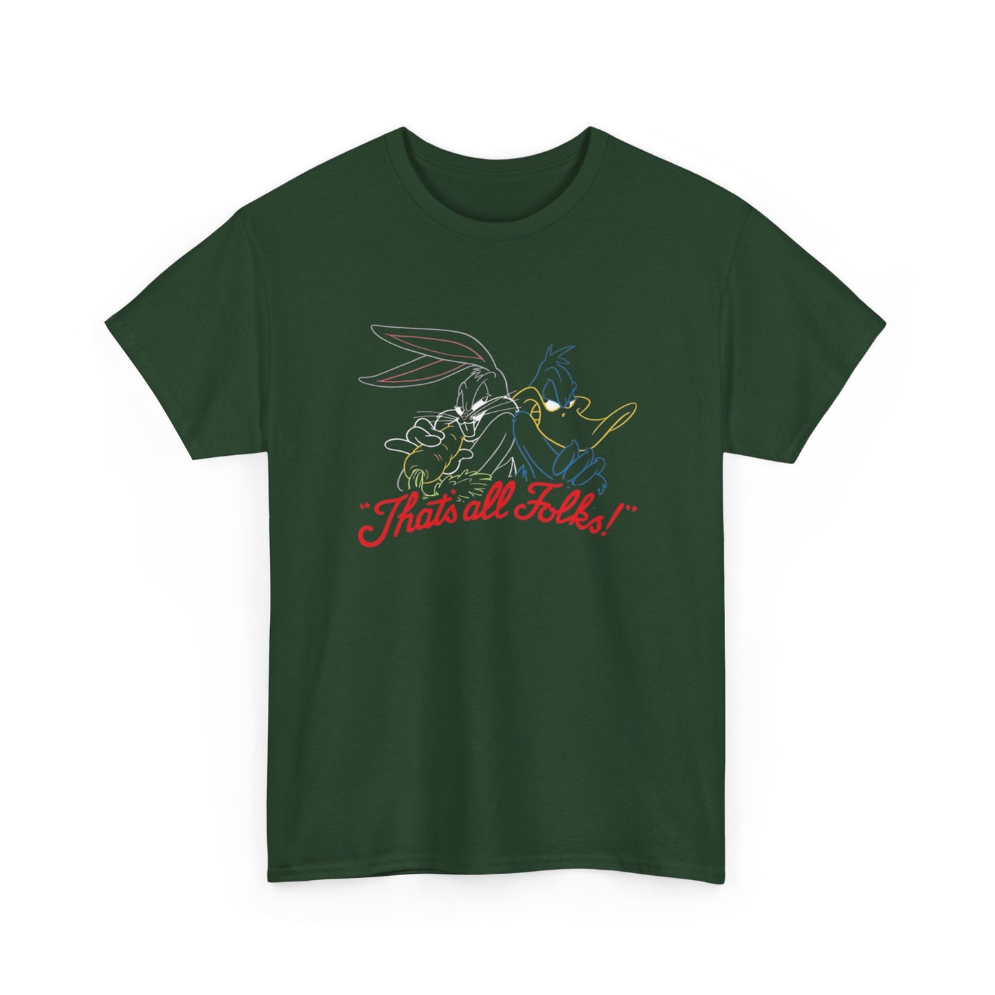 That's All Folks Vintage Cartoon Graphic T Shirt NEW ADULT Tee