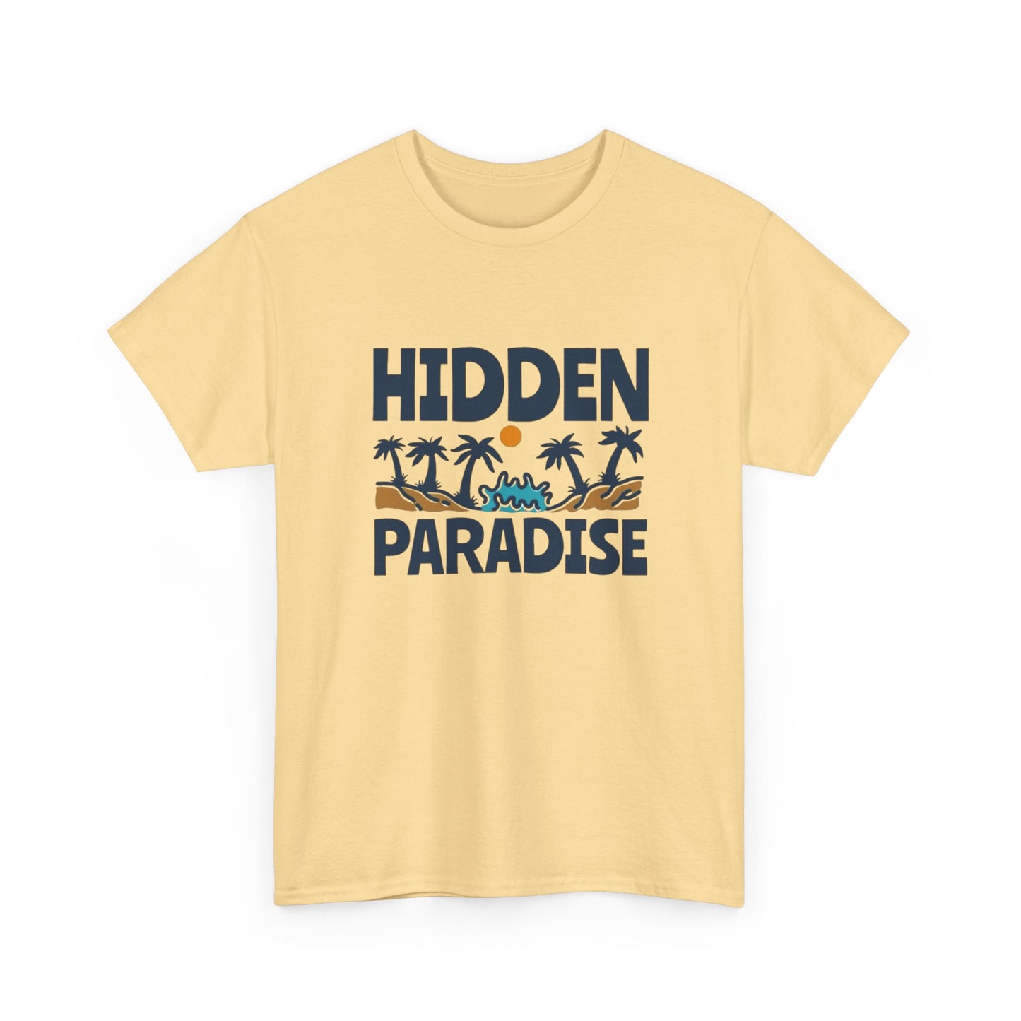 Hidden Paradise Graphic T Shirt NEW Adult Unisex Heavy Cotton Tee