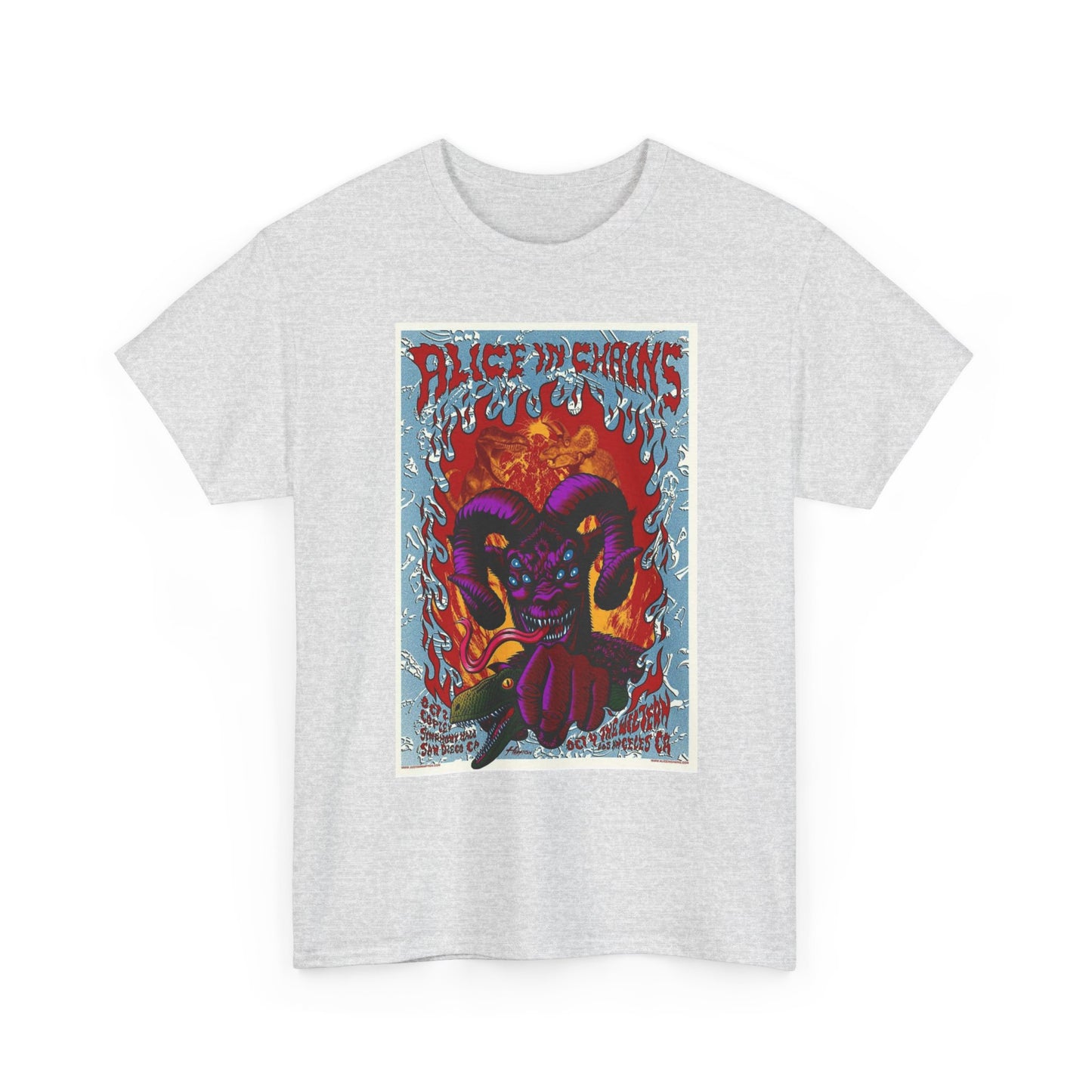 Alice In Chains Rock Band T Shirt Merch Poster Unisex Heavy Cotton Tee