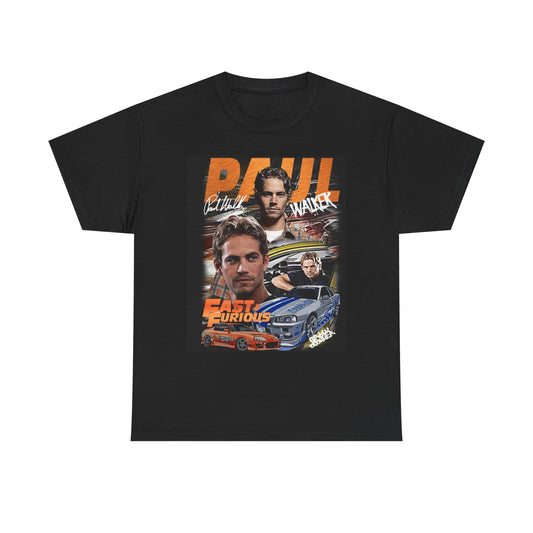 Paul Walker Fast And The Furious Graphic T Shirt Unisex Heavy Cotton Tee