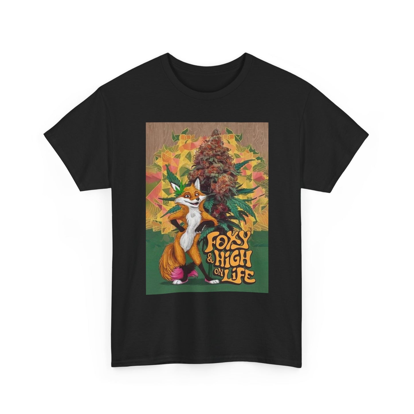 Foxy And High On Life Graphic T Shirt Weed Nug Unisex Heavy Cotton Tee