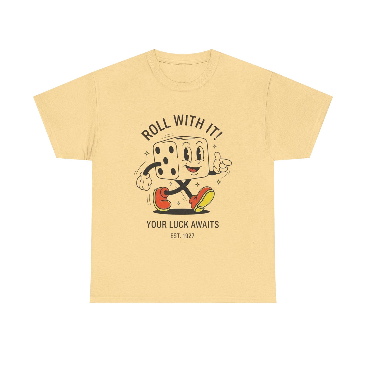 Roll With It Graphic T Shirt NEW GIFT Unisex Heavy Cotton Tee