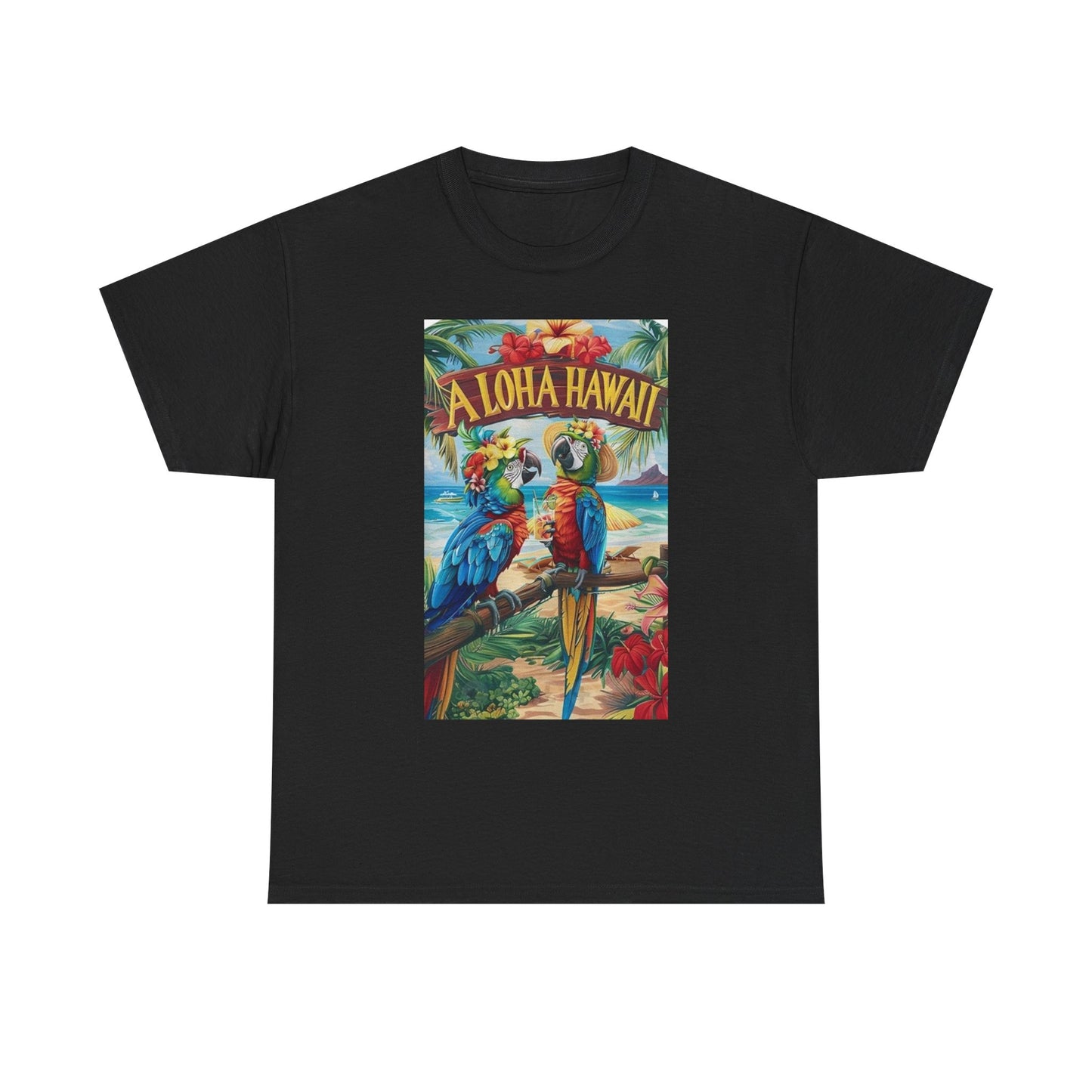 Aloha Hawaii Graphic T Shirt Unisex Heavy Cotton Tee