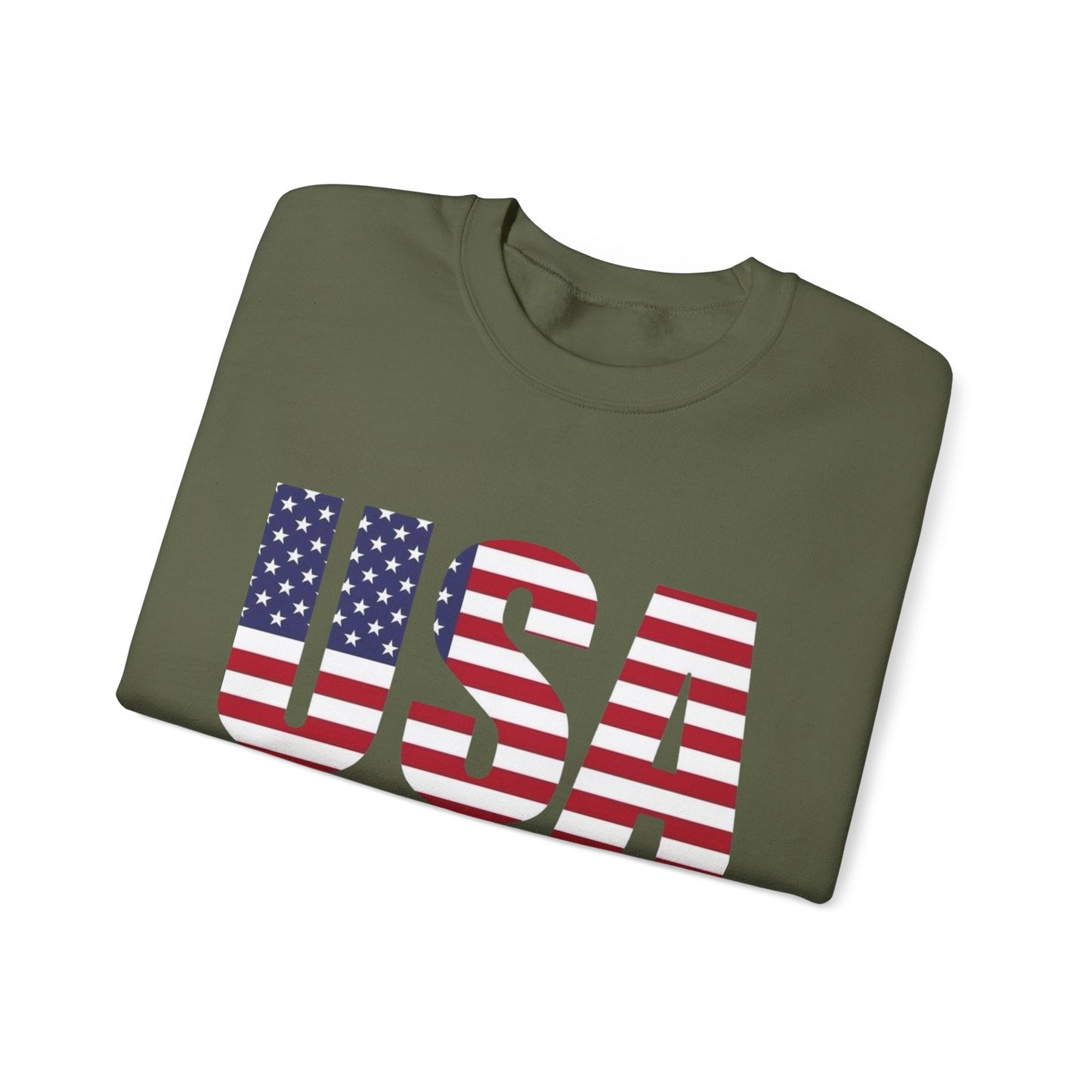 USA American Flag Retro Sweater NEW Unisex Heavy Blend™ Crewneck Sweatshirt
