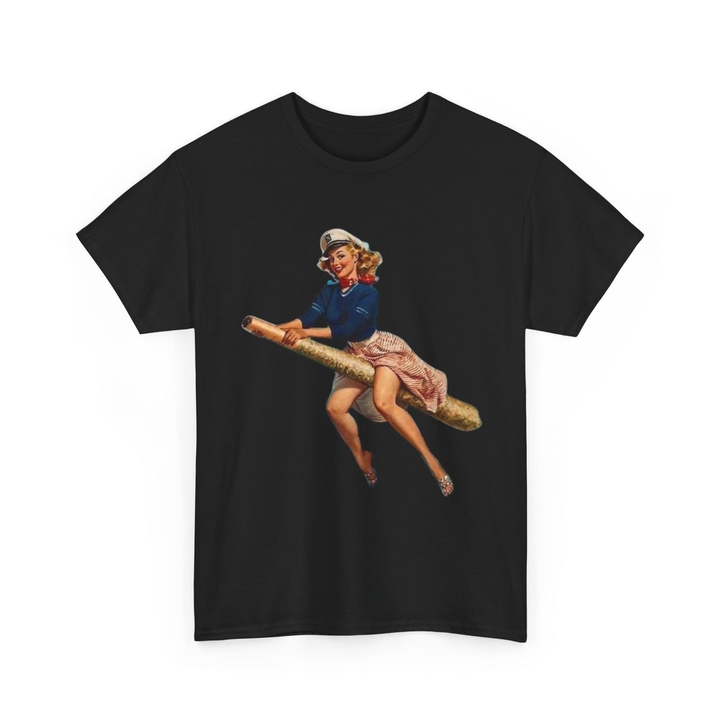 Weed Witch Flying A Joint Funny Graphic T-Shirt Womens Comfy Cotton Tee NEW