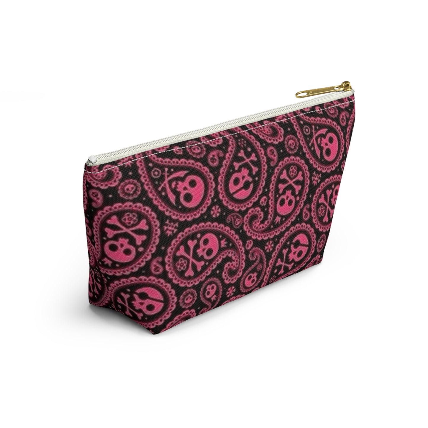 Morrocan All Over Print Travel Bag Multi Color Skulls Accessory Pouch w T-bottom