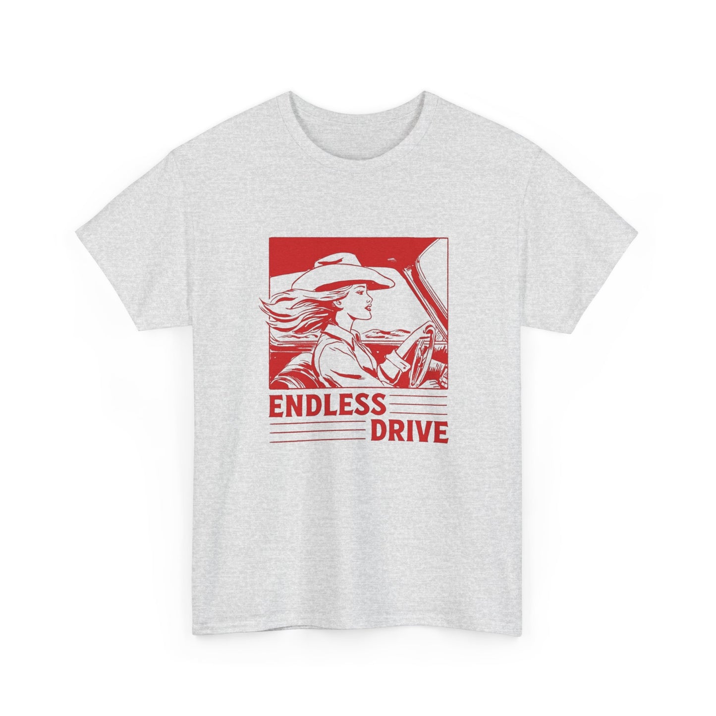 Endless Drive Cowgirl Western Graphic T Shirt Unisex Heavy Cotton Tee