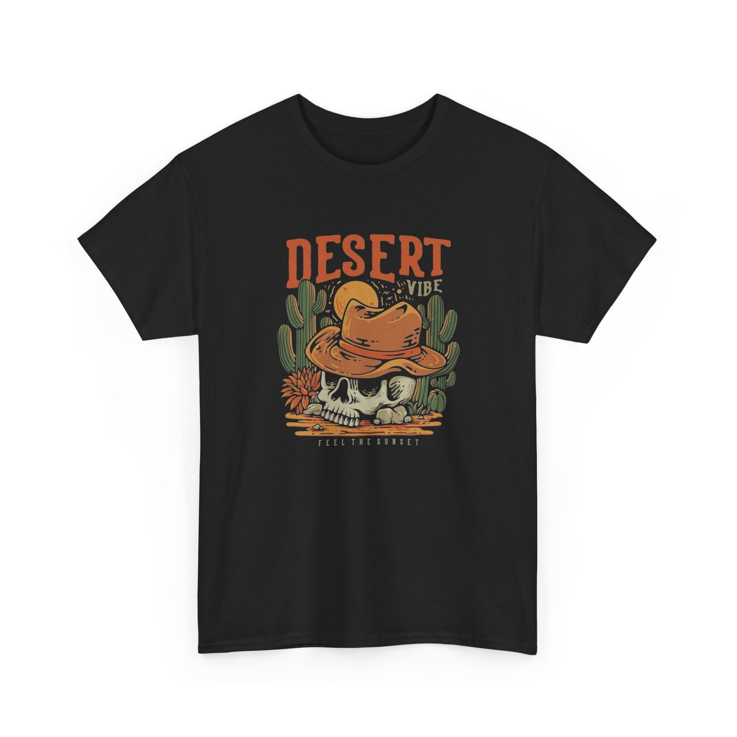 Cowboy Desert Vibes Graphic T Shirt Unisex Heavy Cotton Tee New Gift
