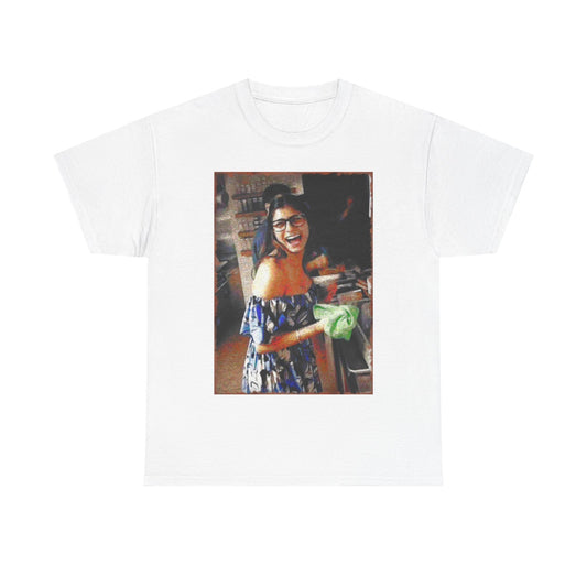 Mia Khalifa Poster Shirt Funny Model Onlyfans Graphic Gift Unisex Heavy Cotton