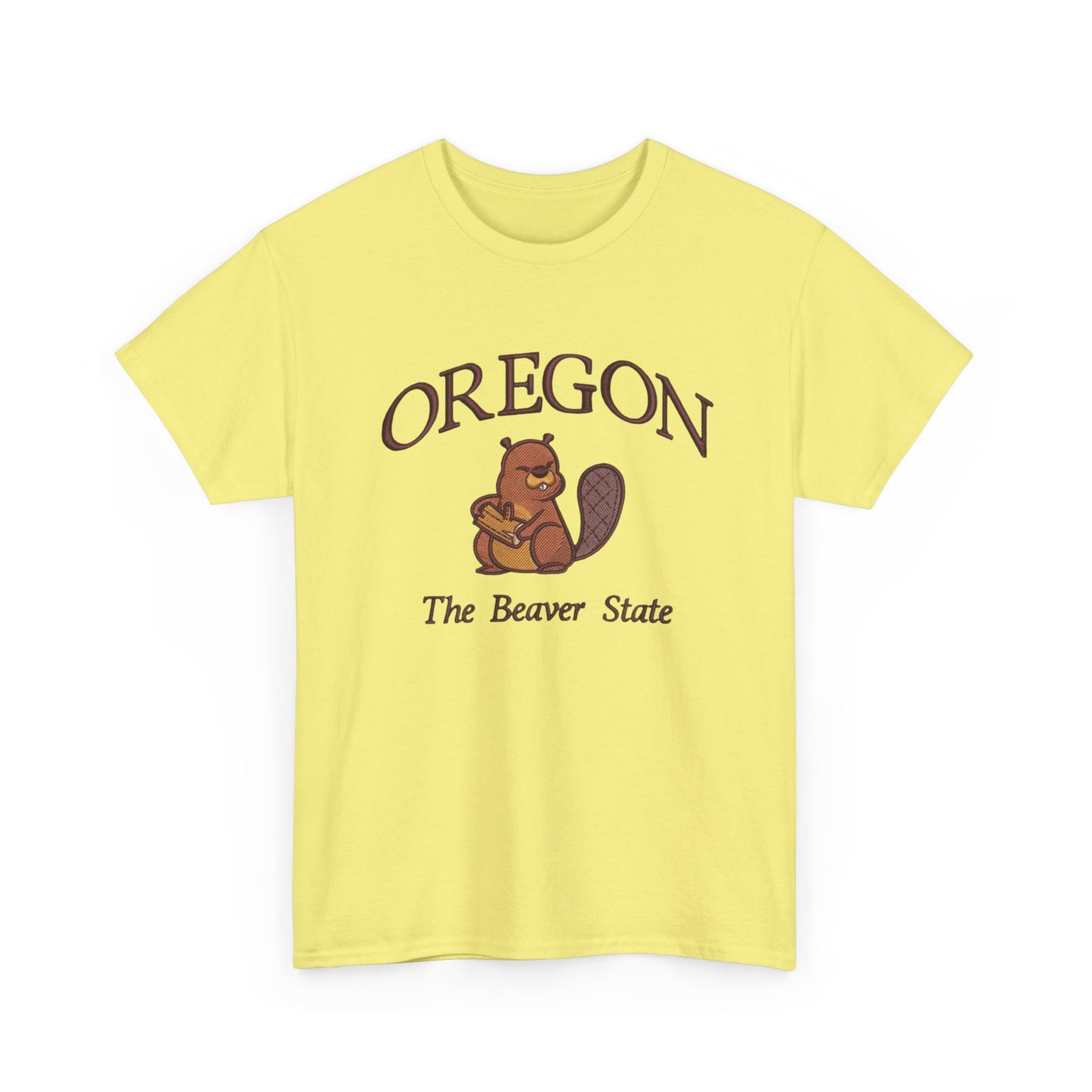 Oregon The Beaver State Graphic T Shirt NEW Unisex Heavy Cotton Tee