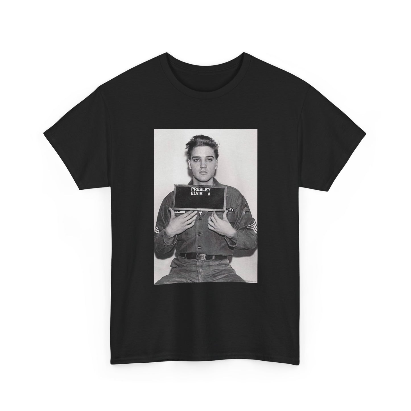 Elvis Presley Tshirt Mugshot Vintage Nashville The King Merch Unisex Heavy Tee