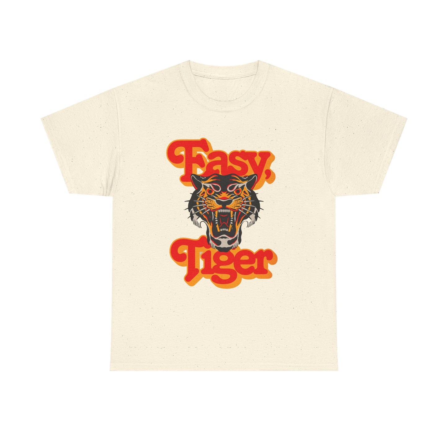 Easy Tiger Retro 70's Classic Graphic T Shirt Regular Men's Heavy Cotton Tee
