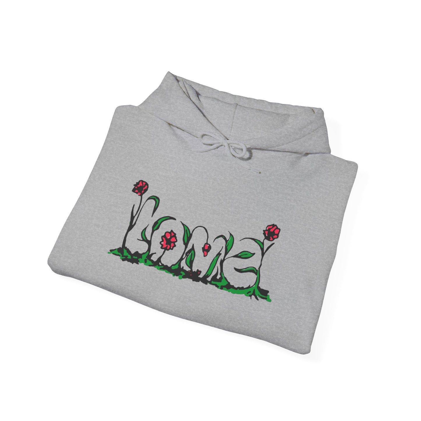 Love Flowers Graphic Hoodie Unisex Heavy Blend™ Hooded Sweatshirt