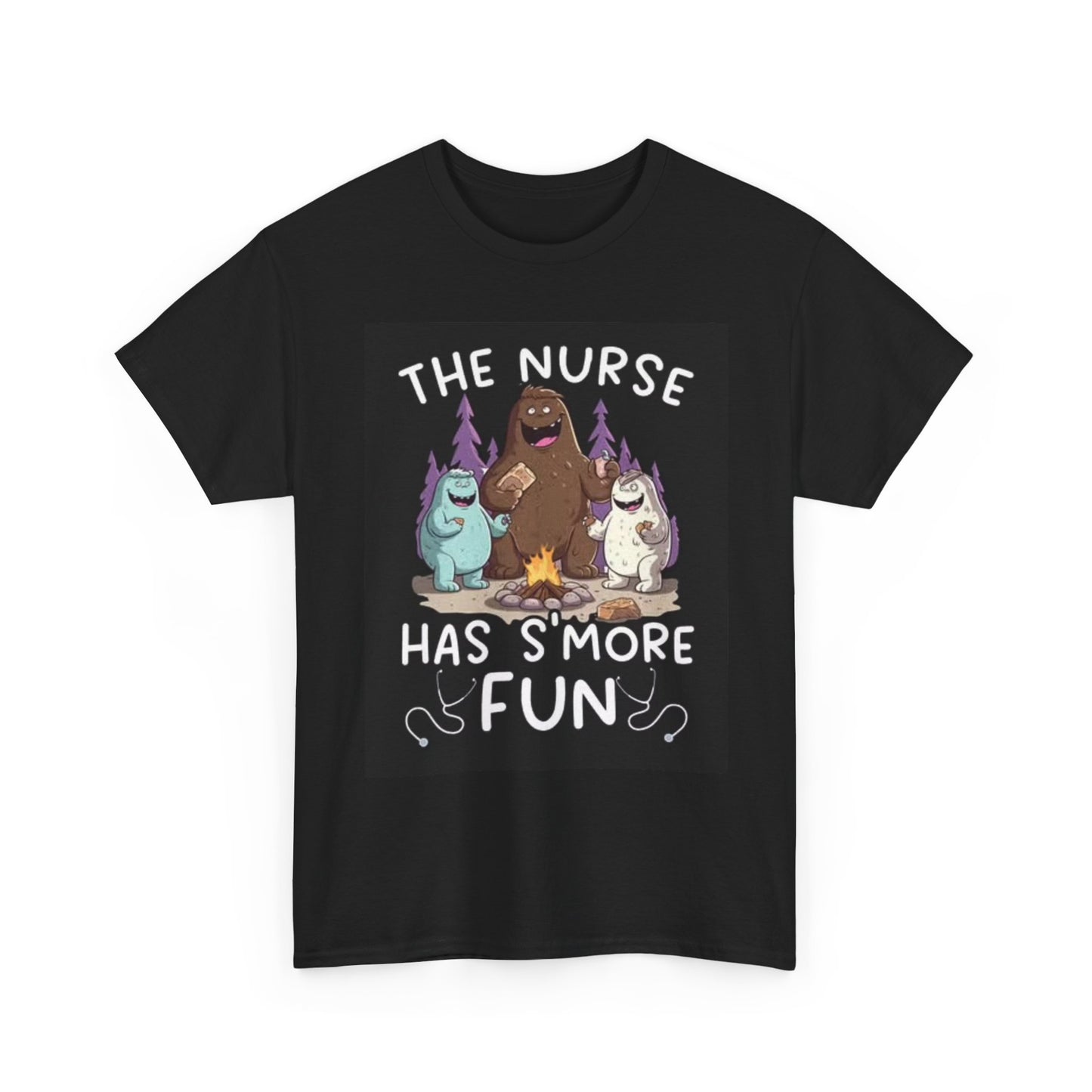 The Nurse Has More Fun Graphic T Shirt CNA Doctor Unisex Heavy Cotton Tee