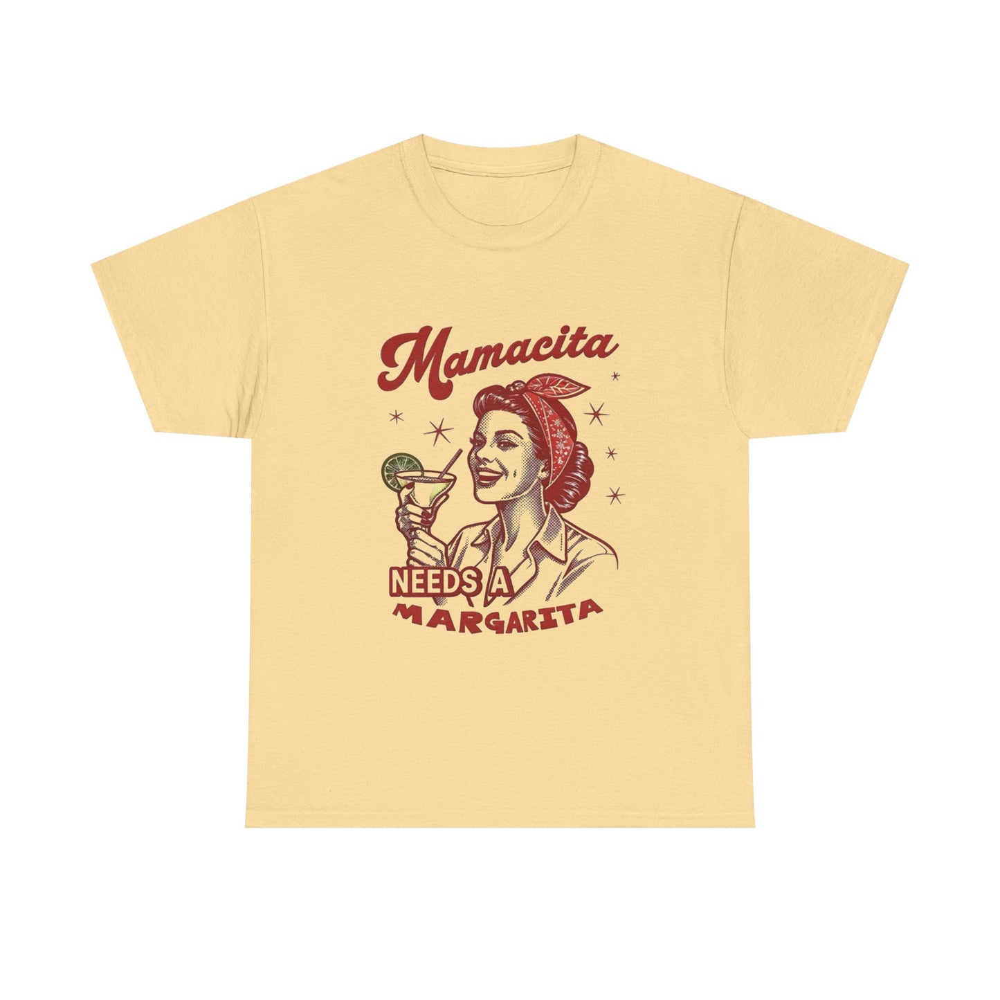 Mamacita Needs A Margarita Funny Graphic T Shirt NEW Unisex Heavy Cotton Tee